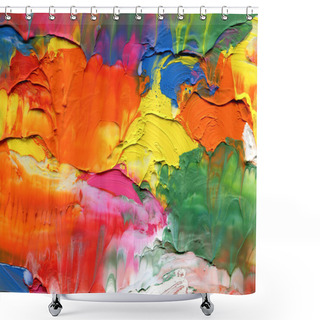 Personality  Abstract Acrylic Painted Background Shower Curtains