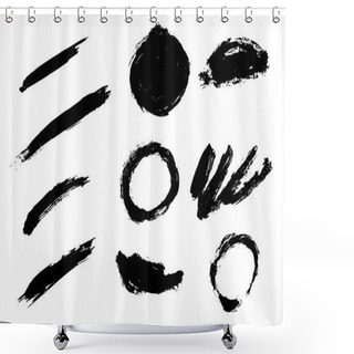 Personality  Abstract Grunge  Brush Strokes With Rough Edges Texture. EPS10 V Shower Curtains