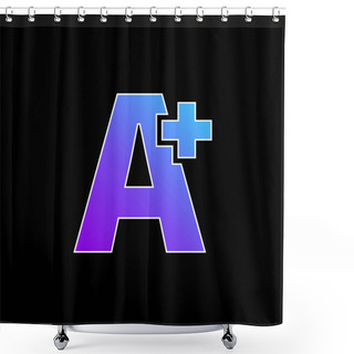 Personality  A Plus Blue Gradient Vector Icon Shower Curtains