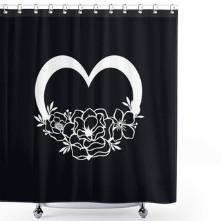 Personality  Beautiful Monogram Love Design Shower Curtains