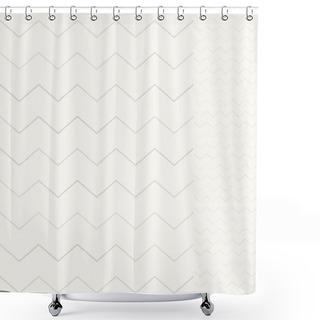 Personality  Seamless Chevron Pattern With Gold, Silver, Bronze Shiny Gradient Shower Curtains