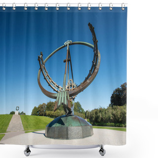 Personality  Sundial At Vigeland Park Shower Curtains