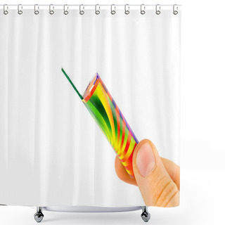 Personality  Fingers Holding Fire Work Groundflower Shower Curtains
