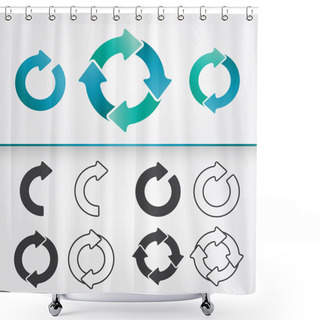 Personality  Set Of Circle Arrows Shower Curtains