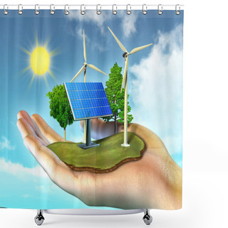 Personality  Renewable Energy Shower Curtains