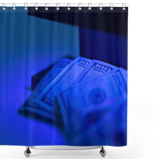 Personality  Checking Money Close Up Shower Curtains