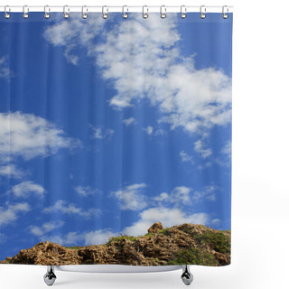 Personality  Rocks And Blue Sky Shower Curtains