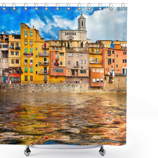 Personality  Girona - Pictorial City Of Catalonia, Spain Shower Curtains