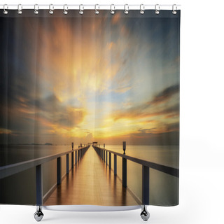 Personality  Wooded Bridge  Shower Curtains