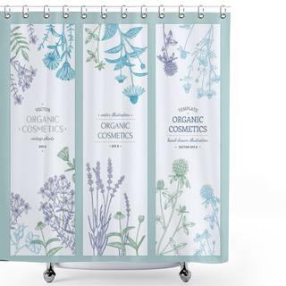 Personality  Cosmetics Plants. Shower Curtains