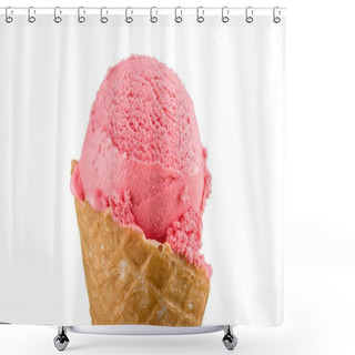 Personality  Chocolate Ice Cream Cone Isolated  Shower Curtains