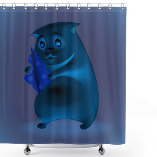 Personality  Hamster With Cheese Vector Shower Curtains