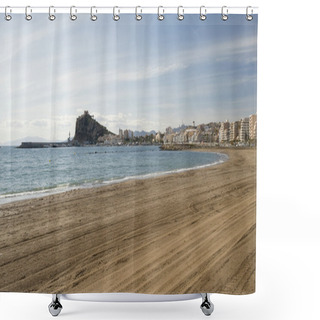 Personality  View Of Aguilas Town And Port Shower Curtains