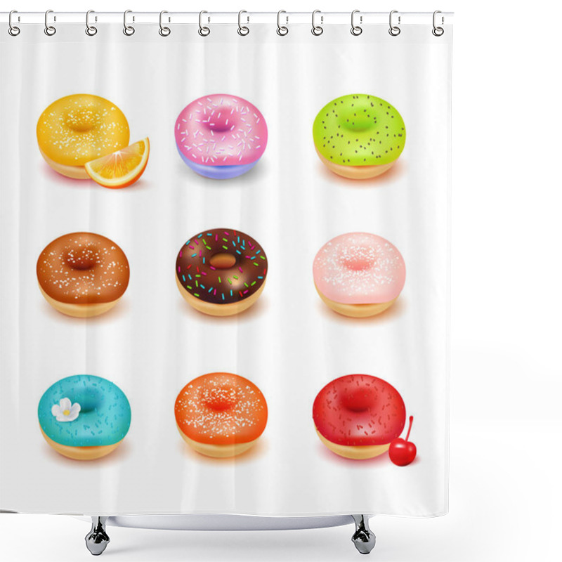 Personality  Donuts Assortment Set Shower Curtains