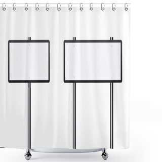 Personality  Blank Road Signs Shower Curtains