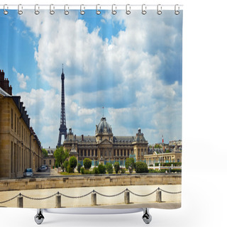 Personality  The Ecole Militaire In Paris, France. Shower Curtains