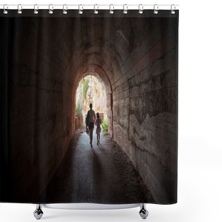 Personality  Walkway Tunnel,Underground Tunnels Shower Curtains