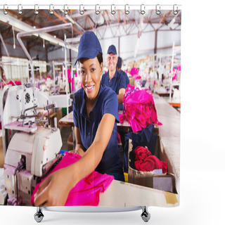 Personality  Textile Worker Sewing Shower Curtains
