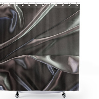 Personality  Green And Silver Elegant Silk Fabric Background Shower Curtains