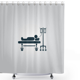 Personality  Illustration Of Life Icons, Hospitalized Shower Curtains