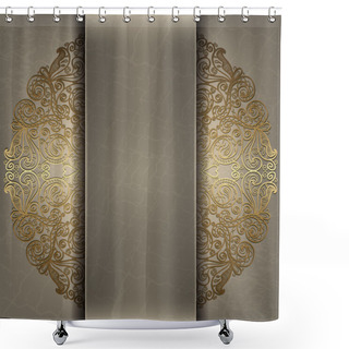 Personality  Golden Background Shower Curtains