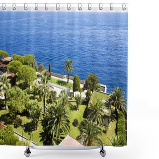 Personality  Beautiful Park Ashore Mediterranean Shower Curtains