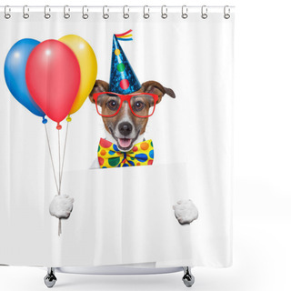 Personality  Birthday Dog Shower Curtains