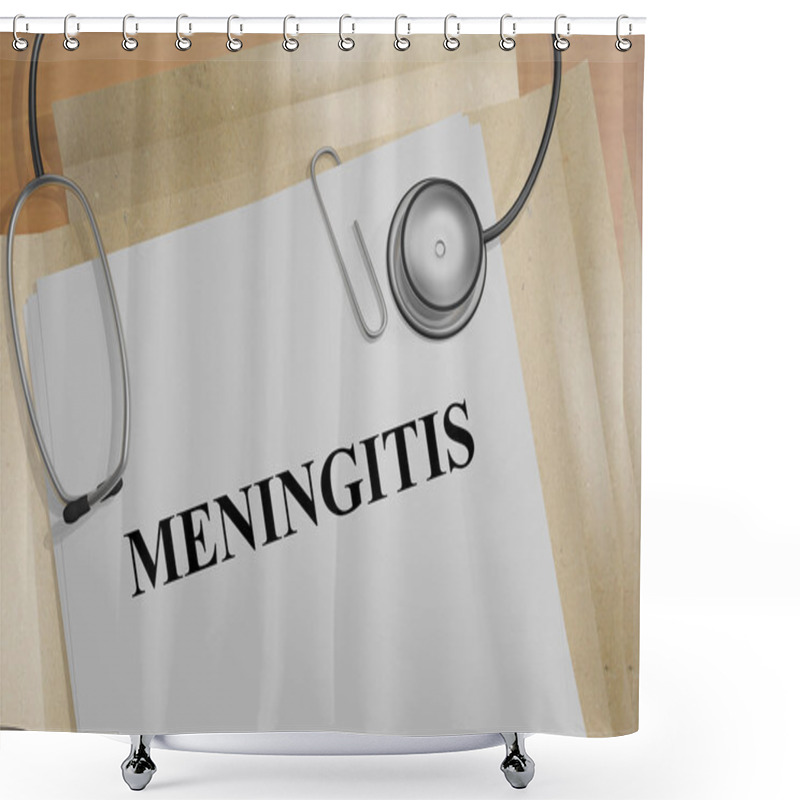 Personality  Meningitis Concept  Illustration Shower Curtains