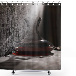 Personality  Glass Carafe Of Wine Shower Curtains