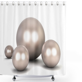 Personality  Group Of Pearls Shower Curtains