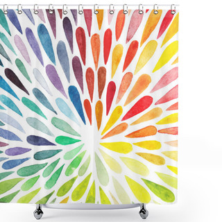 Personality  Vector Watercolor Colorful Abstract Background. Shower Curtains