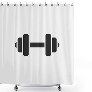 Personality  Dumbbell Icon Shower Curtains