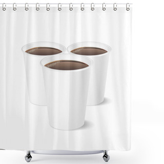 Personality  Disposable Coffee Cups Shower Curtains