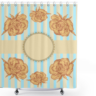 Personality  Vector Flower Shop Banner Shower Curtains