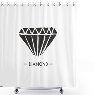 Personality  Diamond Logo Design Shower Curtains