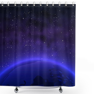 Personality  The Surface Of The Earth From Space Shower Curtains