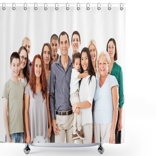 Personality  Mixed Age Multi-Ethnic Group Shower Curtains