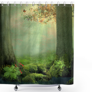 Personality  Enchanted Forest Shower Curtains