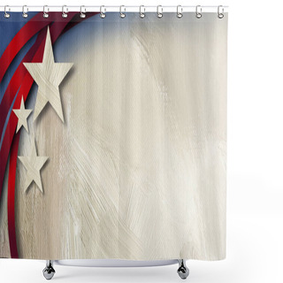 Personality  American Stars Stripes Abstract Background Shower Curtains