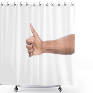 Personality  Hand Showing Thumb Up Shower Curtains