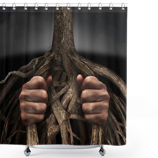 Personality  Trapped Human Concept Shower Curtains