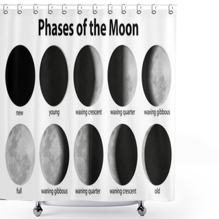 Personality  Phases Of The Moon Shower Curtains