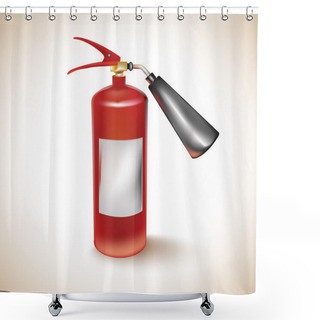 Personality  Red Fire Extinguisher,  Vector Illustration  Shower Curtains