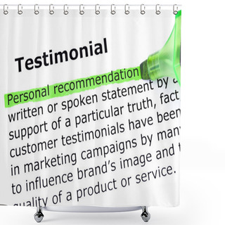 Personality  Testimonial Definition Shower Curtains