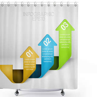 Personality  Vector Background With Arrows And Numbers. Shower Curtains