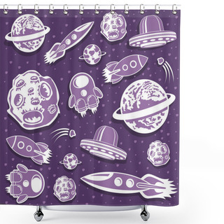 Personality  Space Background Shower Curtains