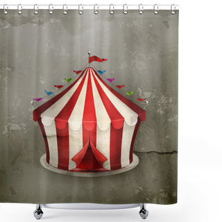 Personality  Circus, Old-style Vector Shower Curtains