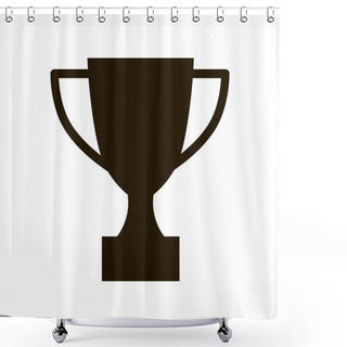 Personality  Trophy Icon Vector, Cup  Shower Curtains