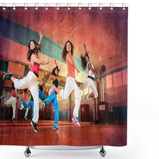 Personality  Fitness Dance Shower Curtains
