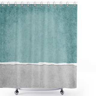 Personality  Square Light Teal Grunge Torn Textured Background Shower Curtains